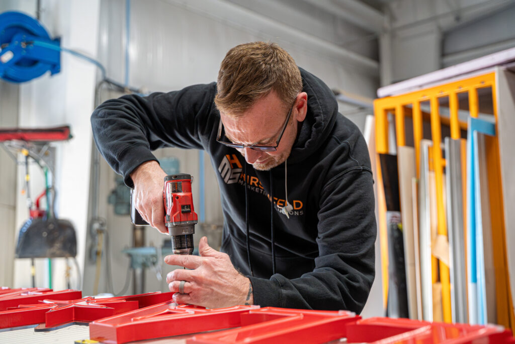 Hirschfeld staff member focused on a project