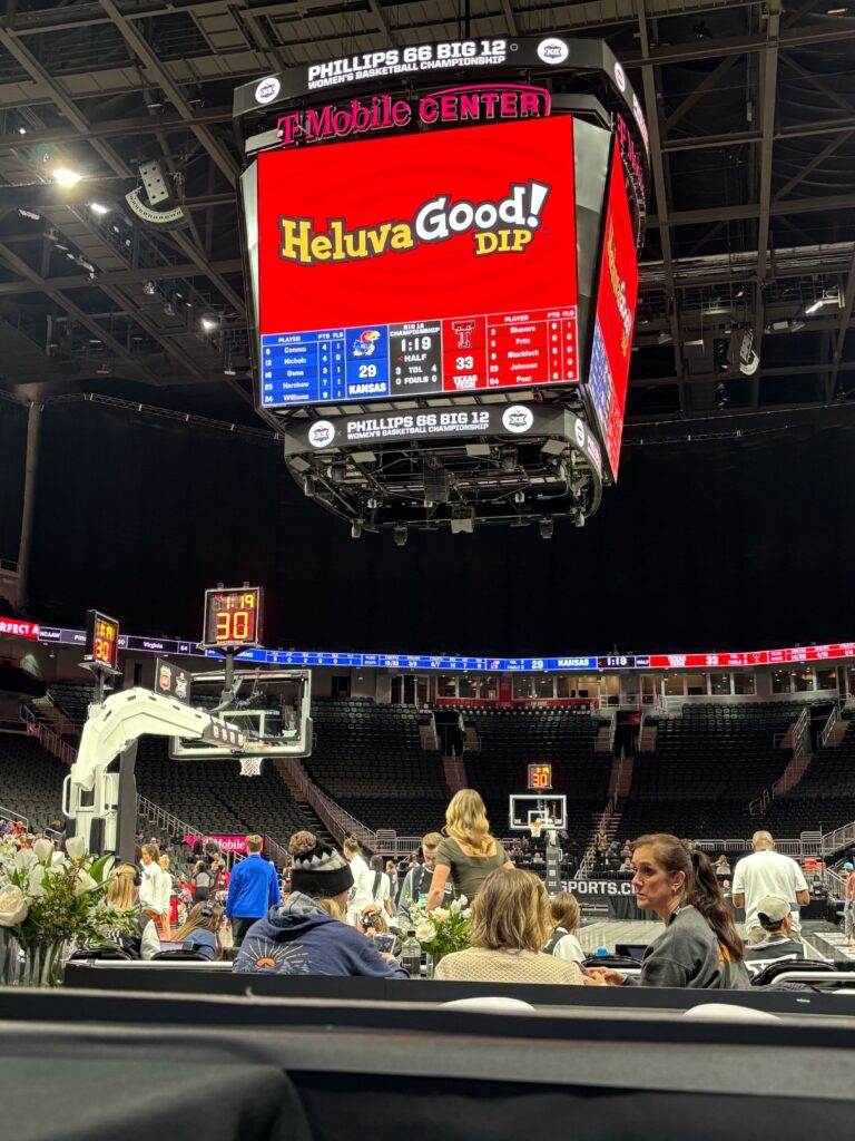 Heluva Good! logo on scoreboard